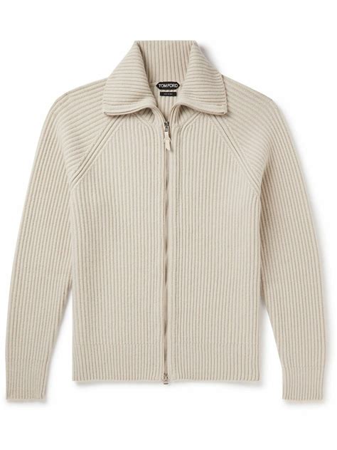 Wool and Cashmere Blend Zip